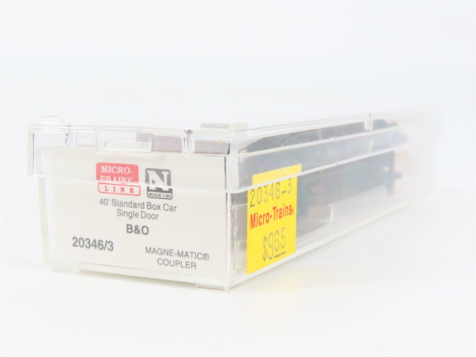 N Scale Micro-Trains 20346/3 B&O Baltimore & Ohio 40' Box Car 470835 RTR