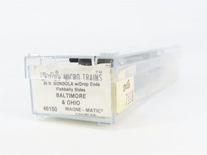 Micro-Trains 46150 B&O Baltimore & Ohio 50' Drop End Gondola 259624 RTR