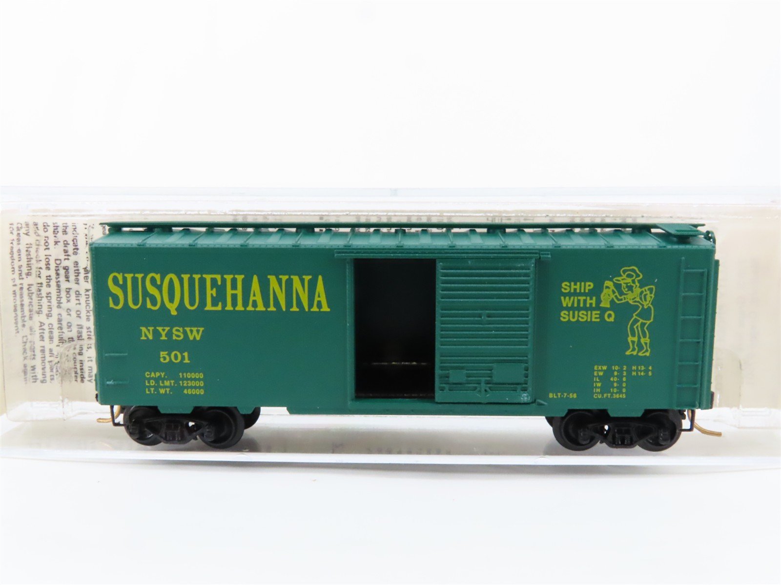 N Scale Micro-Trains 20300 NYSW Susquehanna 40' Box Car 501 RTR