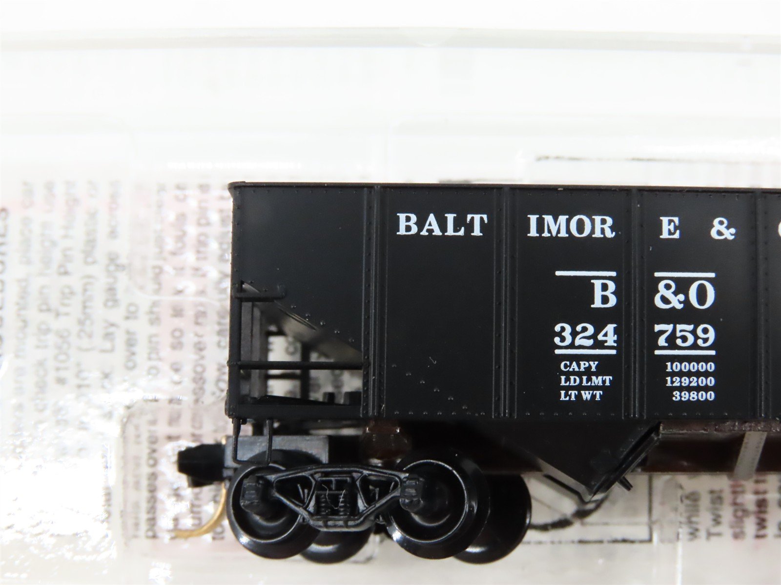 N Scale Micro-Trains 56310 B&O Baltimore & Ohio 33' 2-Bay Hopper 324759 RTR