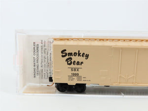 N Scale Micro-Trains 21260 SBX Smokey Bear 40' Plug Door Box Car 1999 RTR