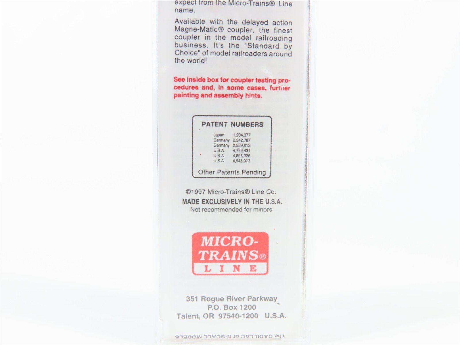 N Scale Micro-Trains 94080 MRL Montana Rail Link 3-Bay Covered Hopper 51033 RTR