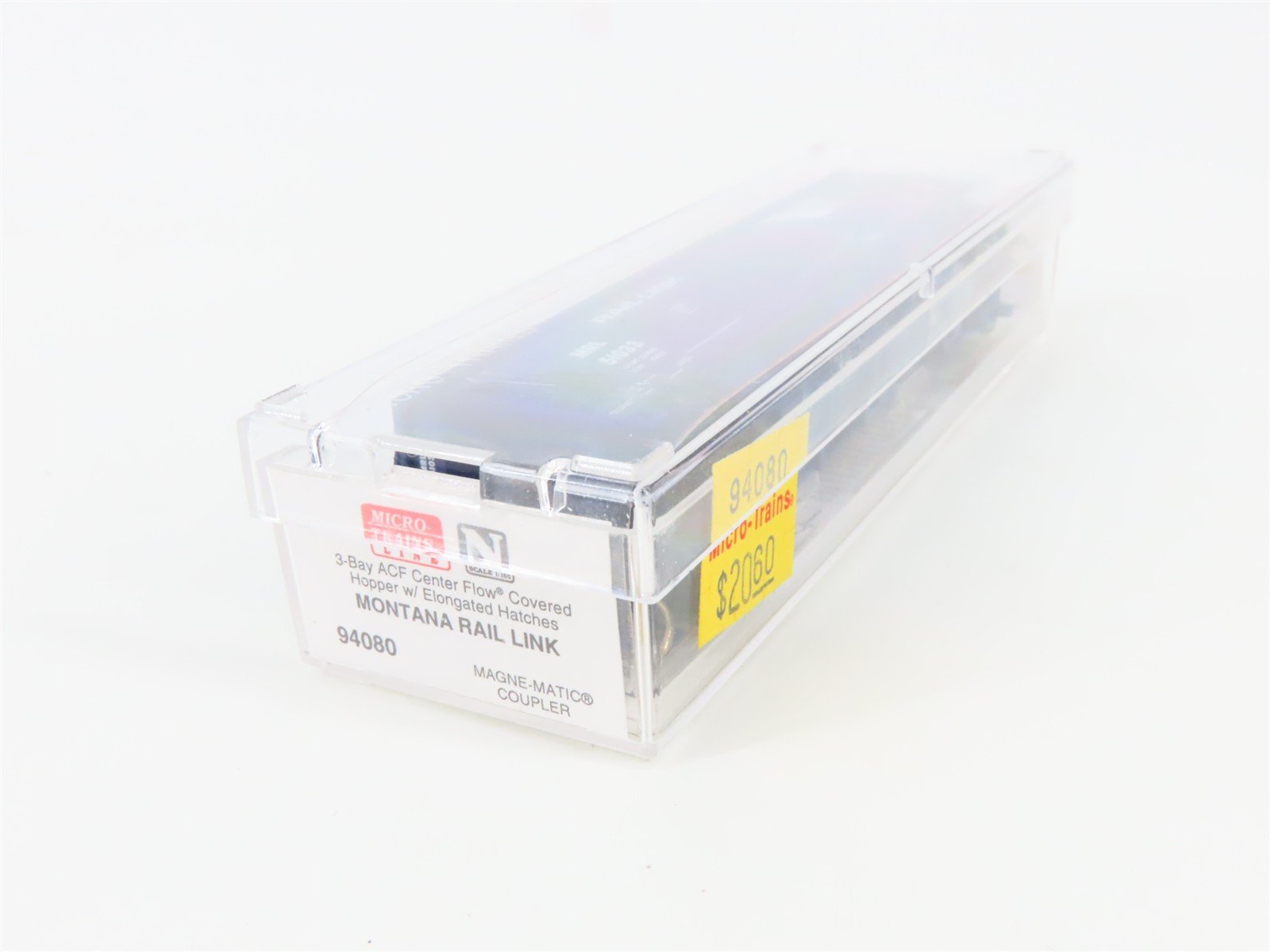 N Scale Micro-Trains 94080 MRL Montana Rail Link 3-Bay Covered Hopper 51033 RTR