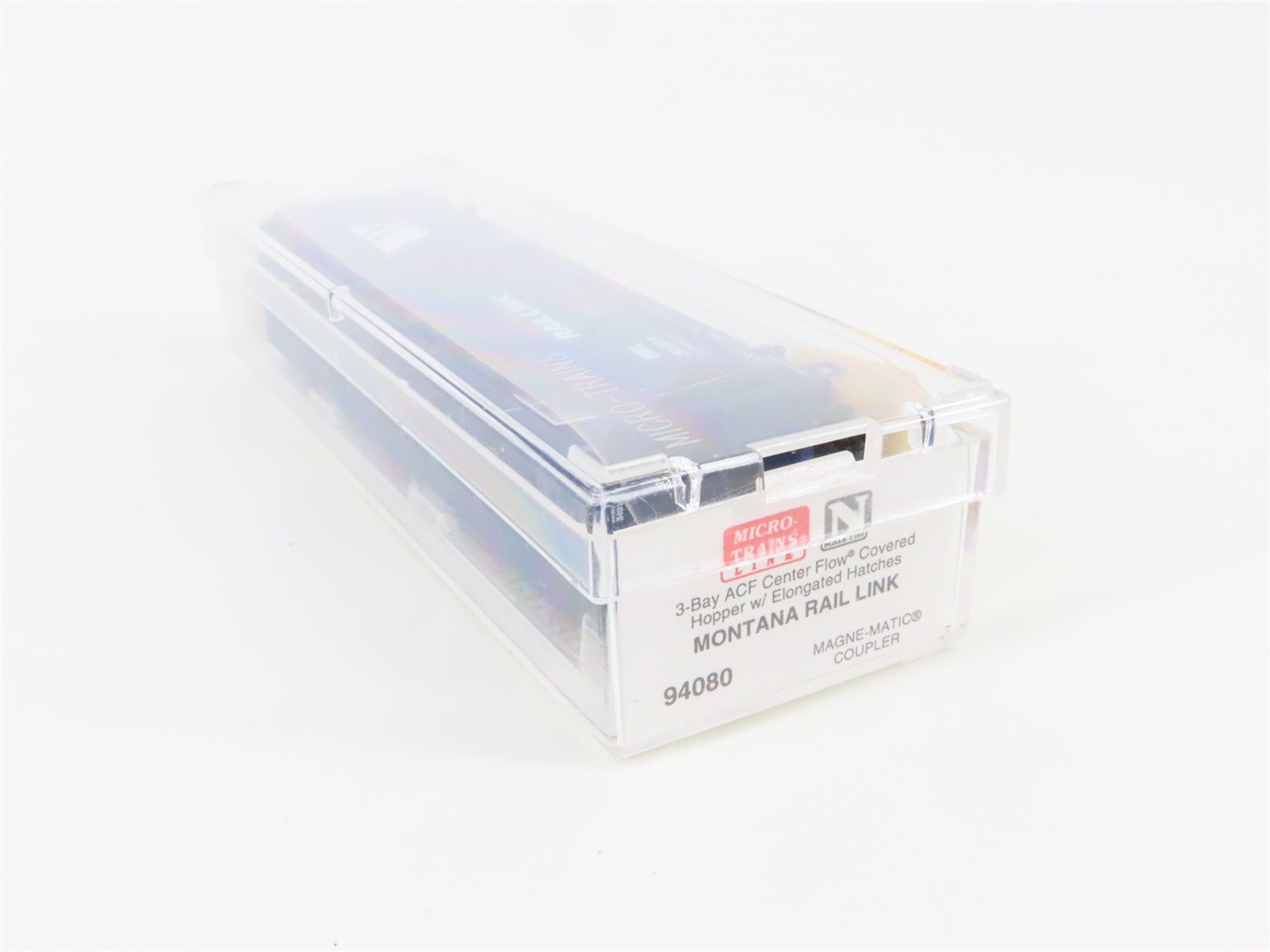 N Scale Micro-Trains 94080 MRL Montana Rail Link 3-Bay Covered Hopper 51033 RTR