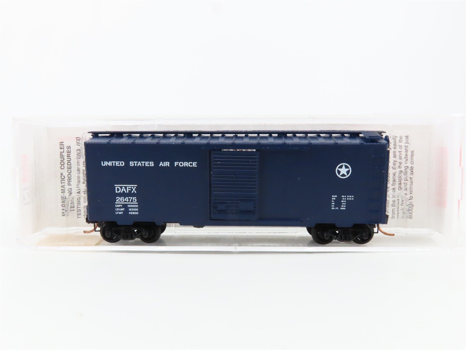 N Scale Micro-Trains 20446 DAFX United States Air Force 40' Box Car 26475 RTR