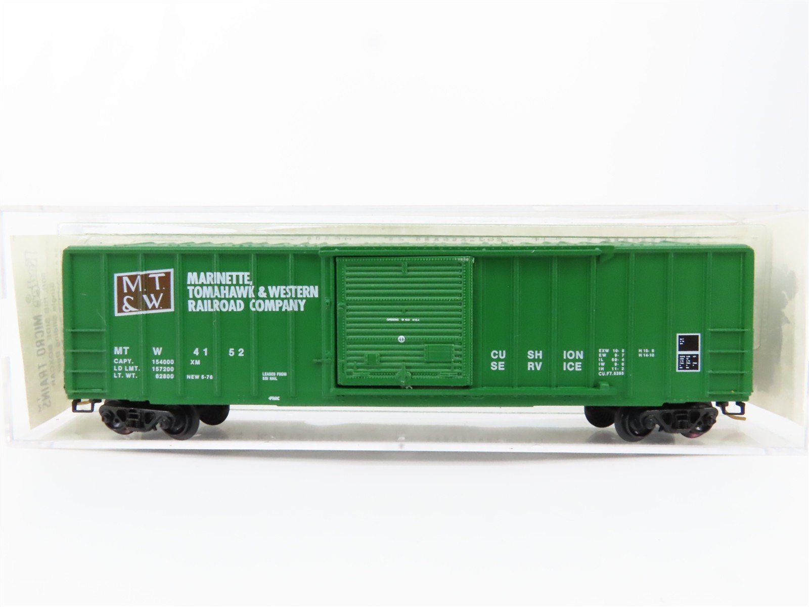 N Scale Micro-Trains 25050 MT&W Marinette, Tomahawk & Western 50' Box Car RTR