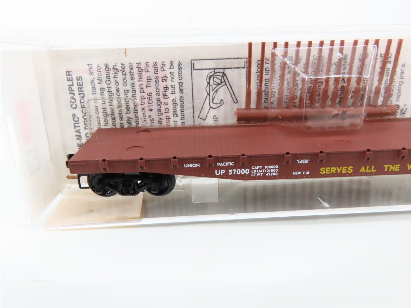 N Scale Micro-Trains 45050 UP Union Pacific 50' Flat Car 57000 RTR
