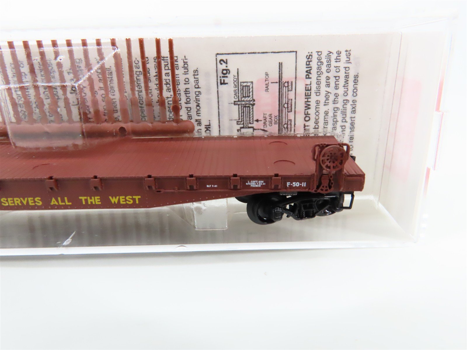 N Scale Micro-Trains 45050 UP Union Pacific 50' Flat Car 57000 RTR