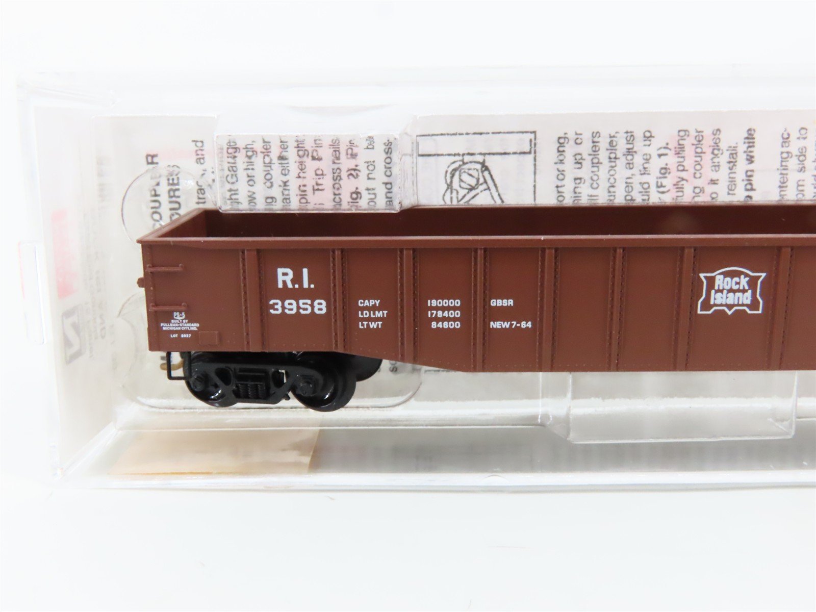N Scale Micro-Trains 105510 RI Rock Island 50' Gondola 3958 RTR
