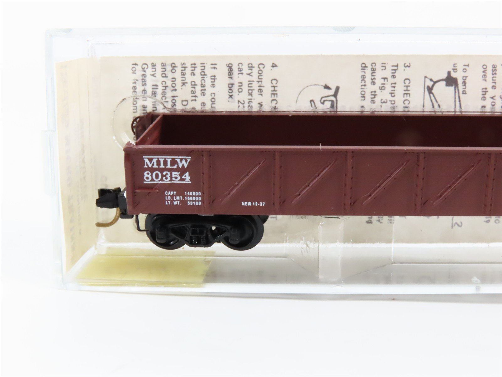 N Scale Micro-Trains 60010 MILW Milwaukee Road 50' 50' Composite Gondola RTR
