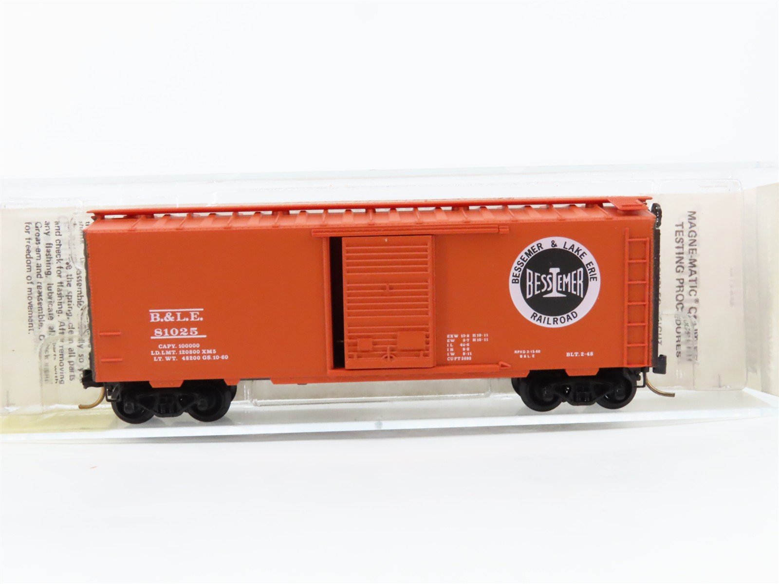 N Scale Micro-Trains 20940 BLE Bessemer & Lake Erie 40' Box Car 81025 RTR