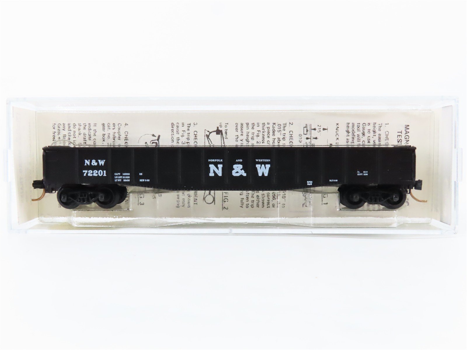 N Scale Micro-Trains 46190 NW Norfolk & Western 50' Fishbelly Gondola 72201 RTR