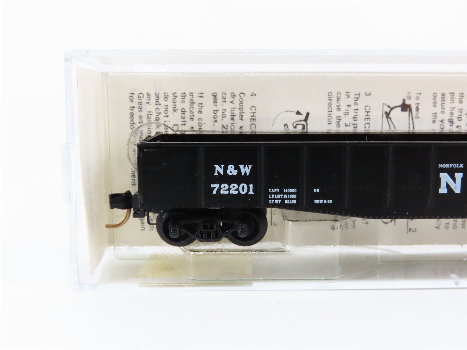 N Scale Micro-Trains 46190 NW Norfolk & Western 50' Fishbelly Gondola 72201 RTR