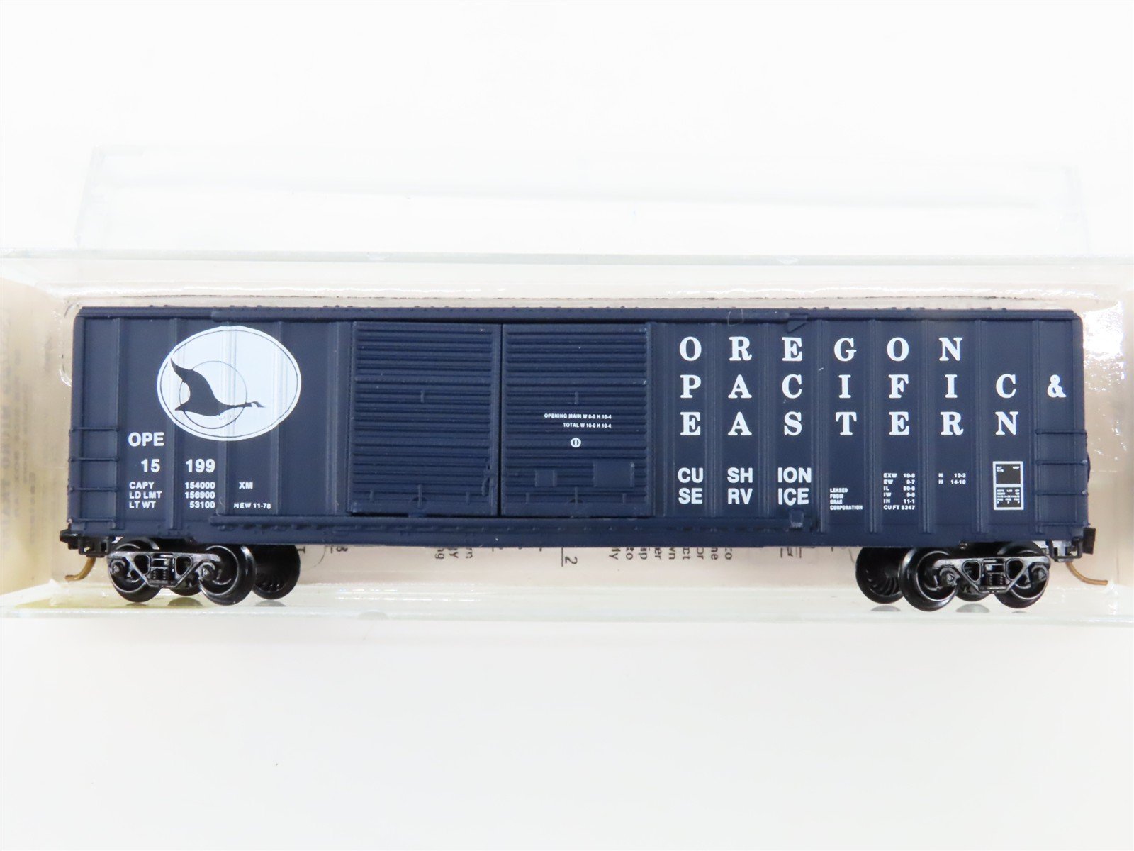 N Scale Micro-Trains 30090 OPE Oregon Pacific & Eastern 50' Box Car 15199 RTR