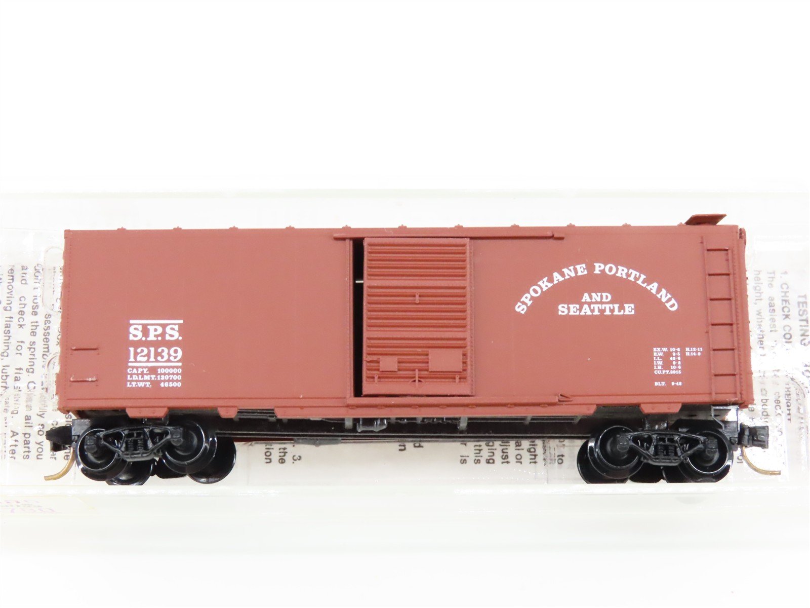 N Scale Micro-Trains 20990 SPS Spokane Portland & Seattle 40' Box Car 12139 RTR