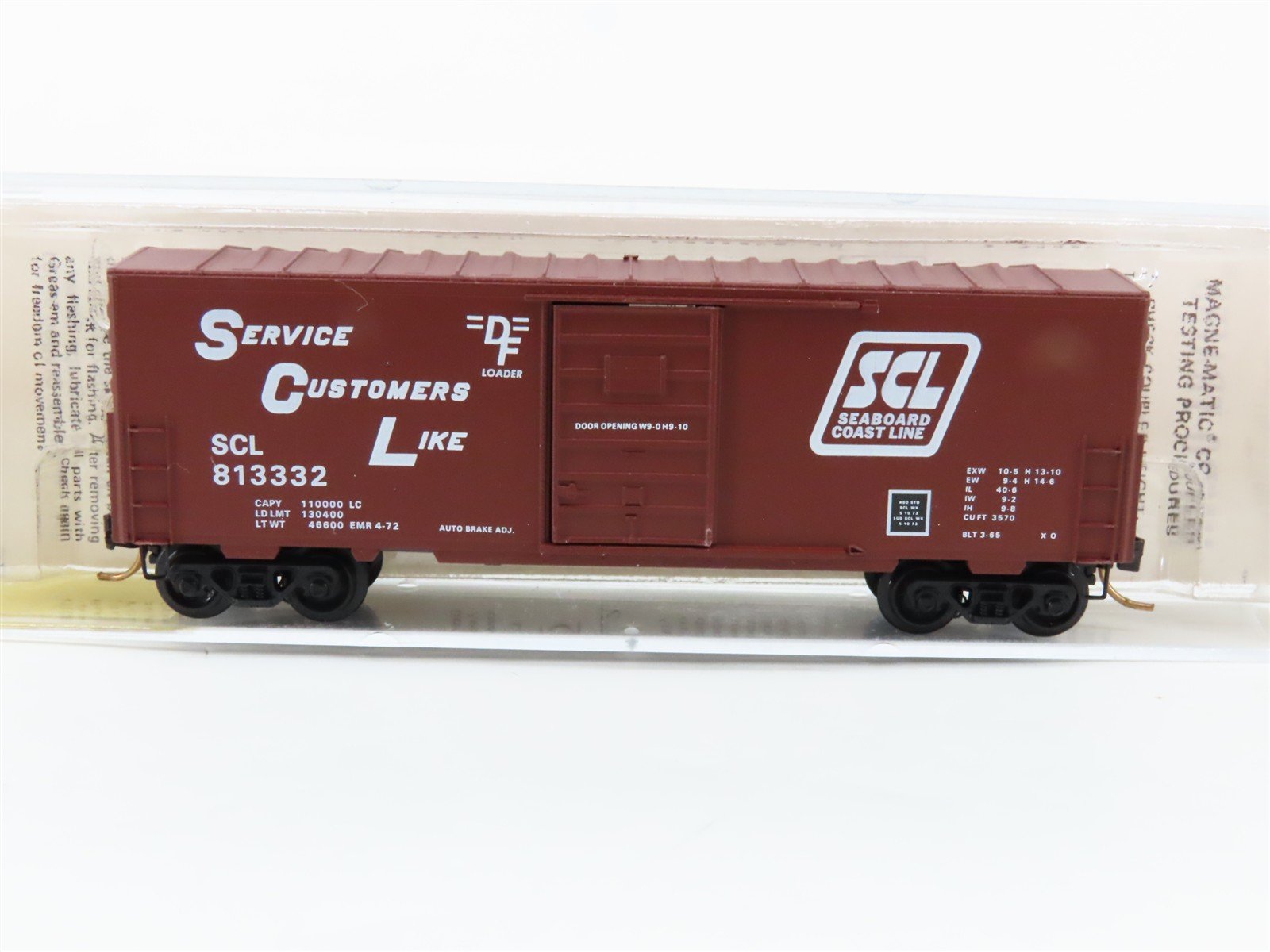 N Scale Micro-Trains 24170 SCL Seaboard Coast Line 40' Box Car 813332 RTR
