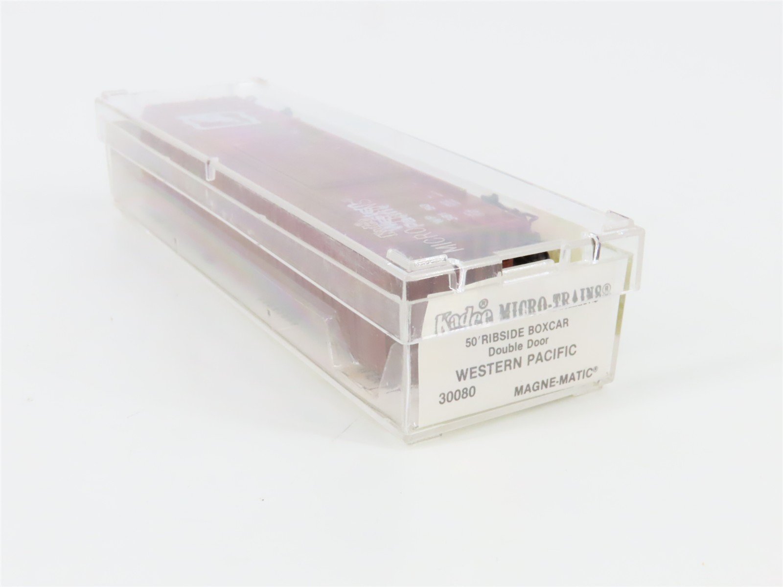 N Scale Micro-Trains 30080 Western Pacific 50' Ribside Double Door Box Car RTR