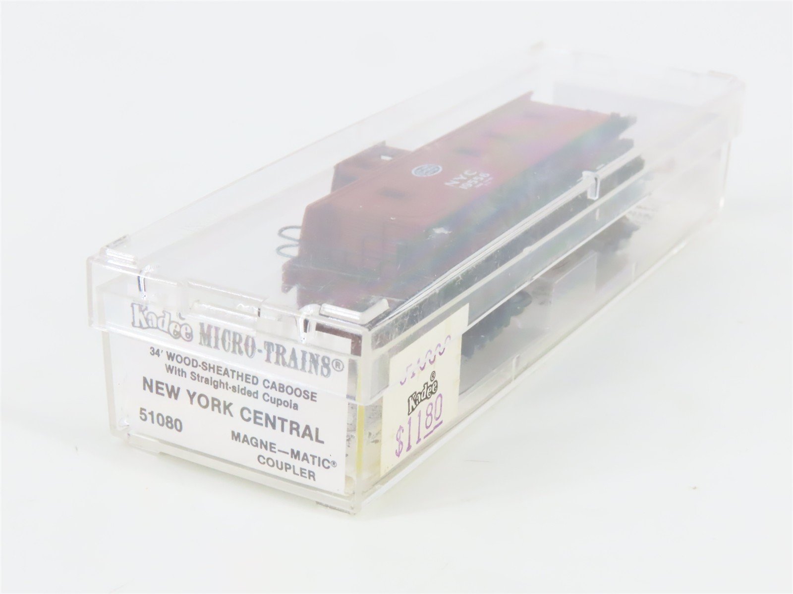 N Scale Micro-Trains 51080 NYC New York Central 34' Wood-Sheathed Caboose RTR