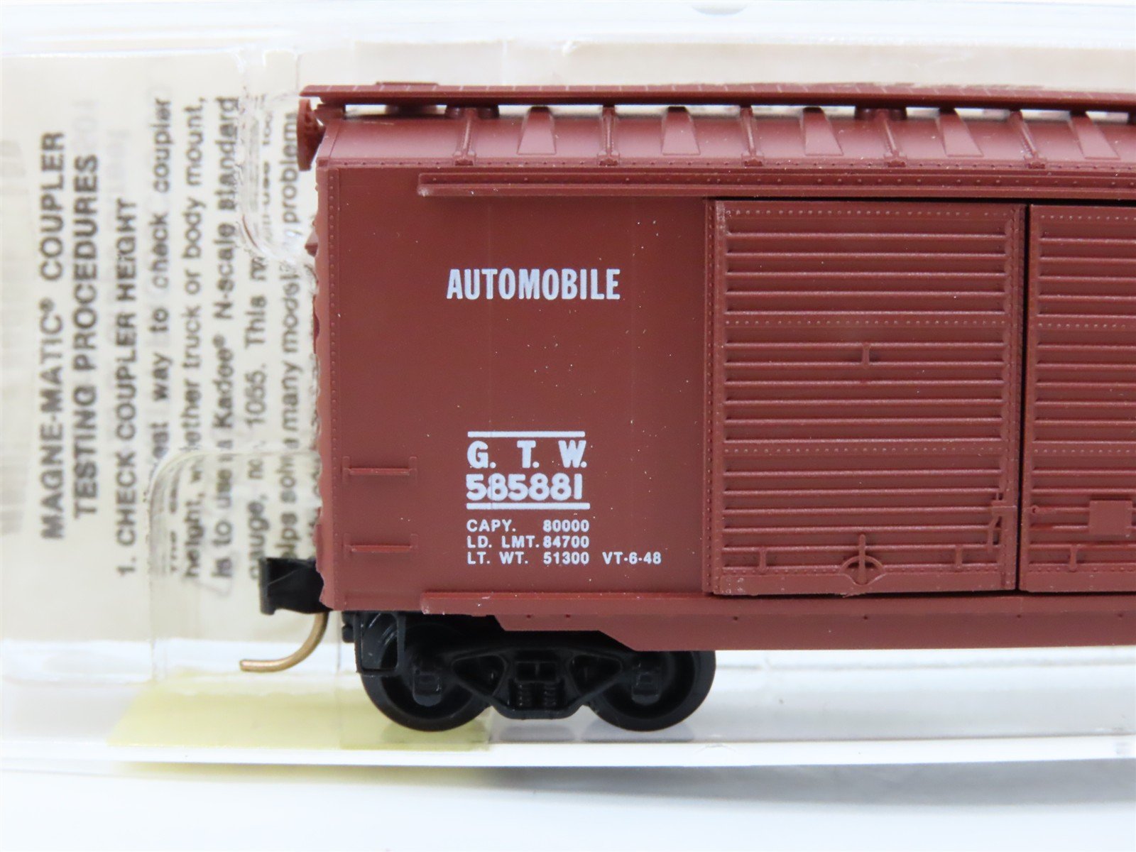 N Scale Micro-Trains 23170 GTW Grand Trunk Western 40' Box Car 585881 RTR