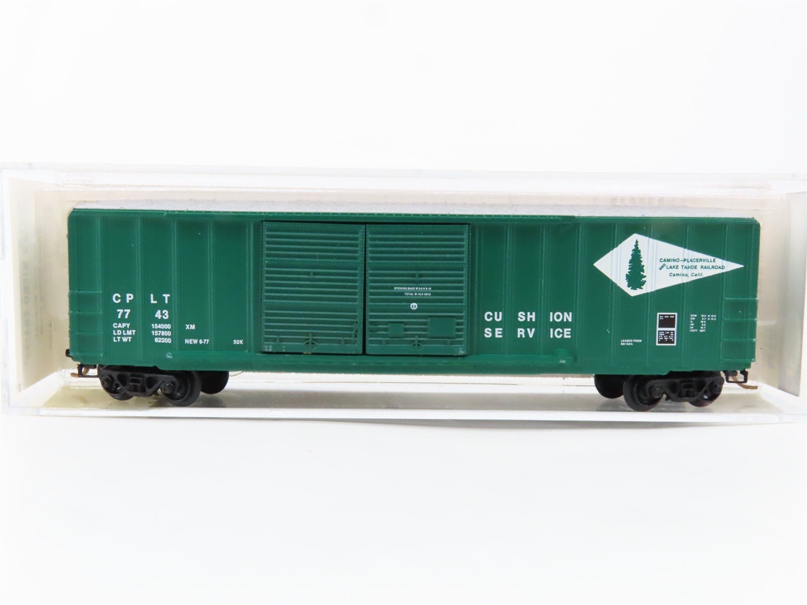 N Scale Micro-Trains 30100 CPLT Camino, Placerville & Lake Tahoe 50' Box Car RTR