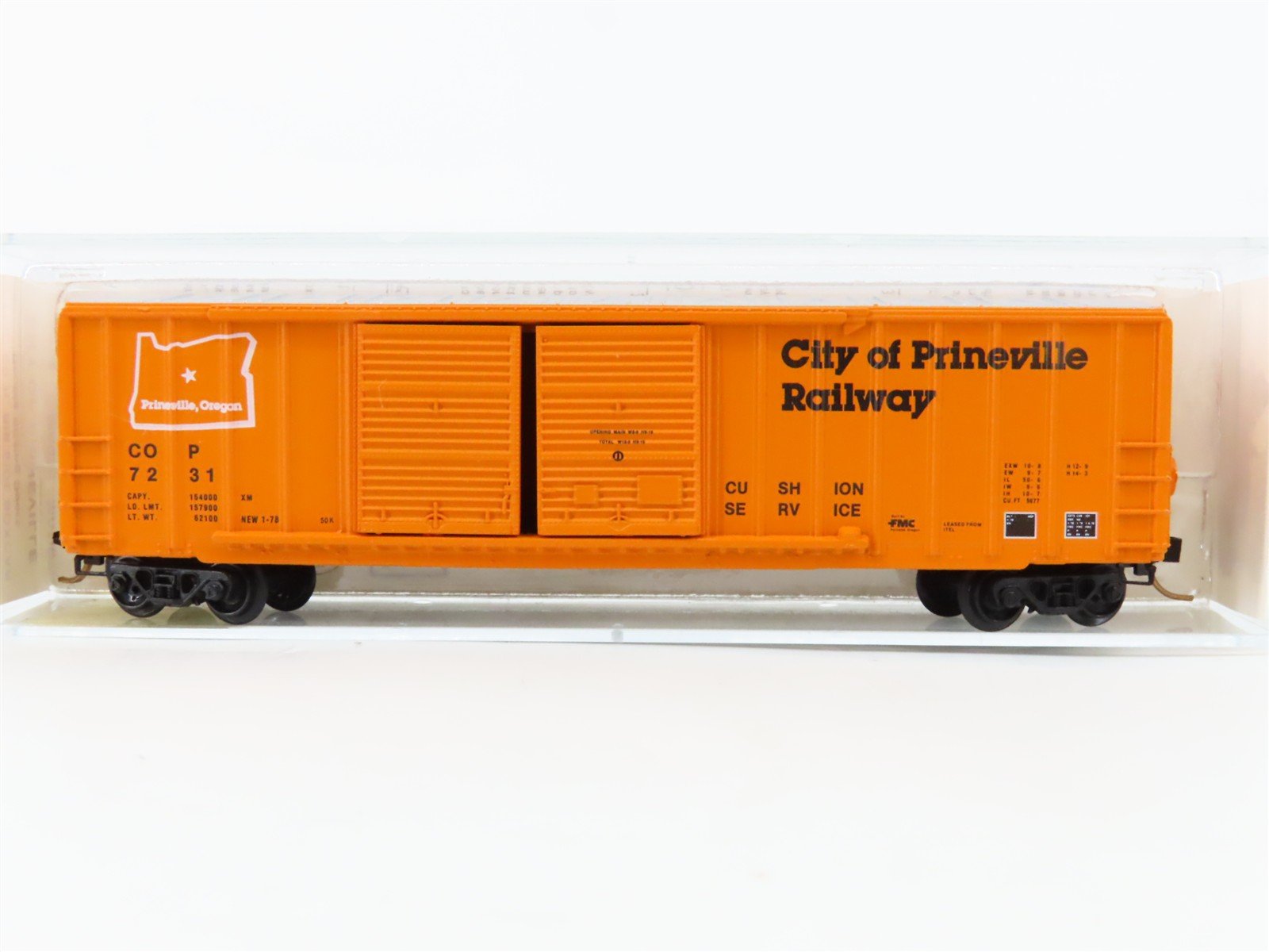 N Scale Micro-Trains 30010 COP City of Prineville Railway 50' Box Car 7231 RTR