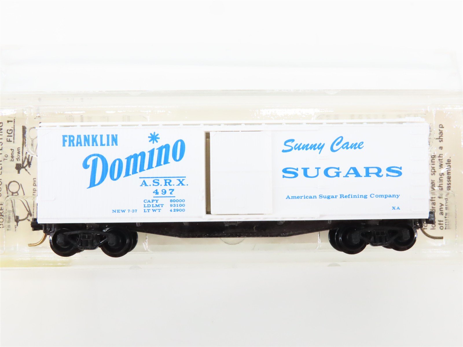 N Scale Micro-Trains 42020 ASRX Domino Sugars 40' Wood-Sheathed Box Car 497 RTR