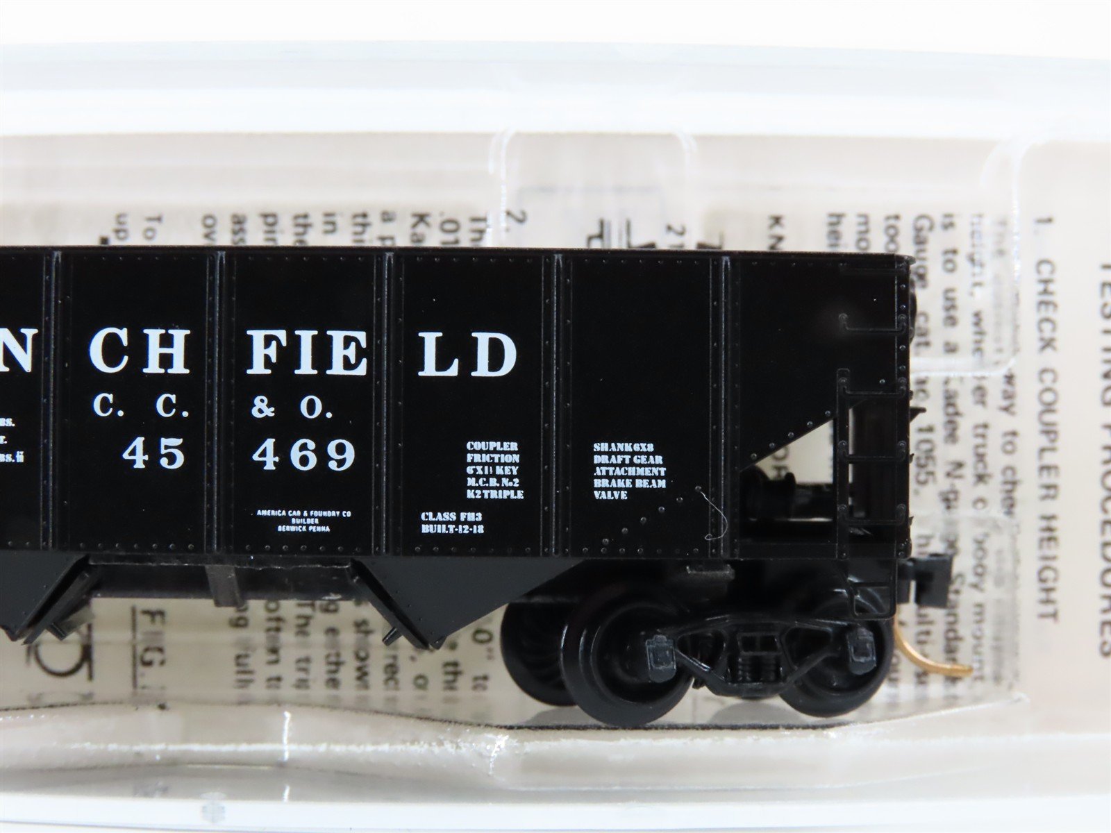 N Scale Micro-Trains 56190 CC&O Clinchfield 33' 2-Bay Hopper 45469 RTR