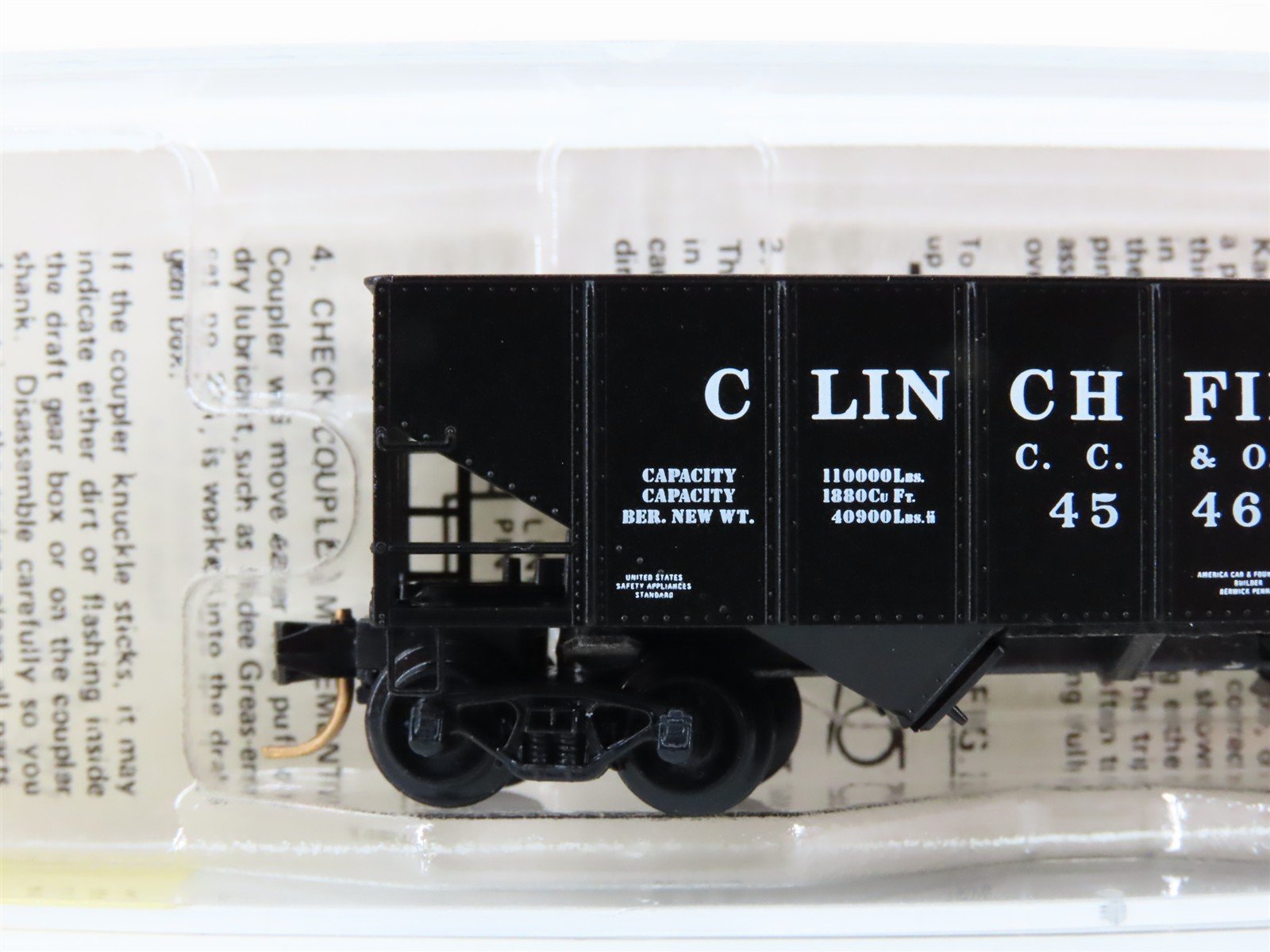 N Scale Micro-Trains 56190 CC&O Clinchfield 33' 2-Bay Hopper 45469 RTR
