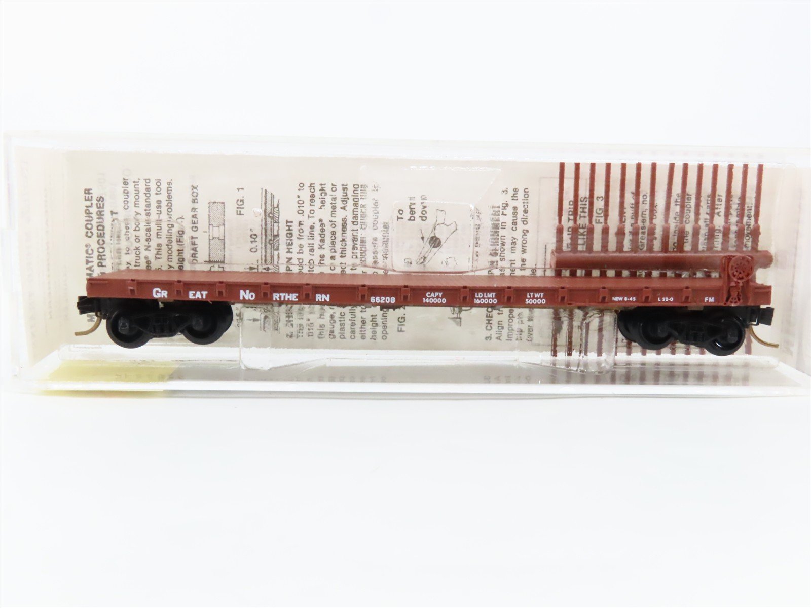 N Scale Micro-Trains 44010 GN Great Northern 50' Flat Car 66208 RTR