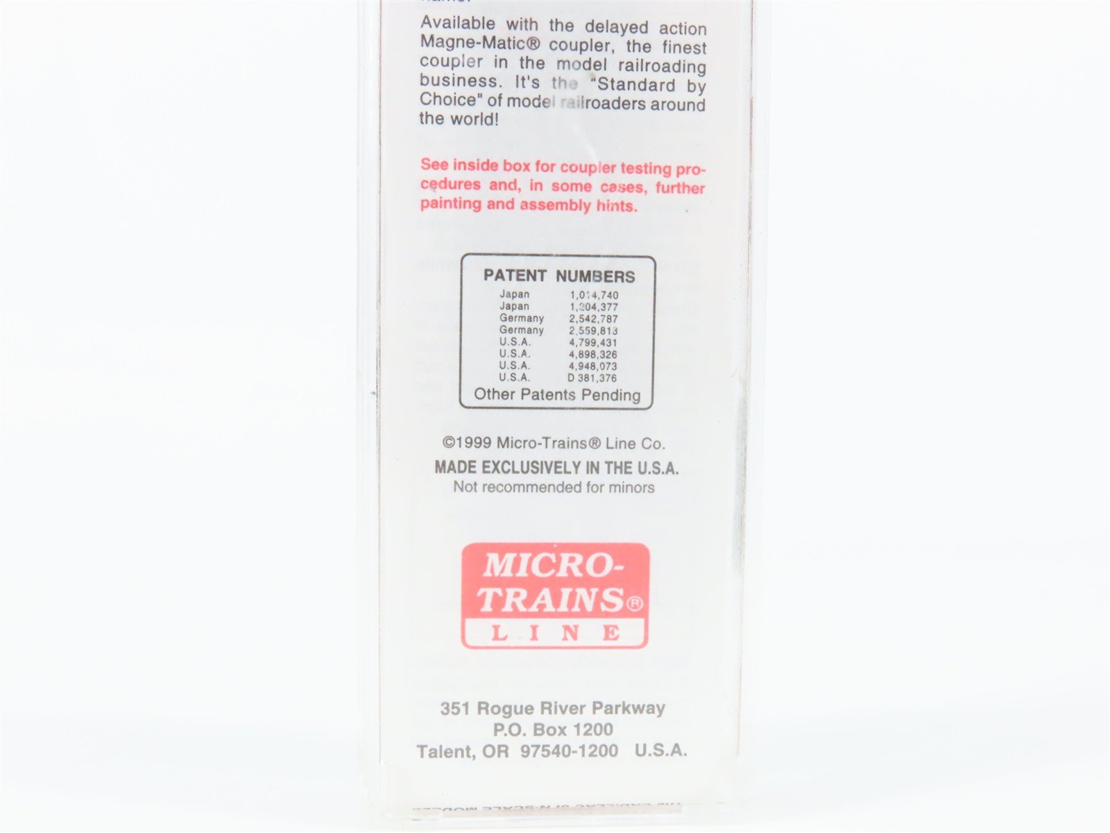 N Scale Micro-Trains 120210 B&O Baltimore & Ohio 40' Box Car 272500 RTR