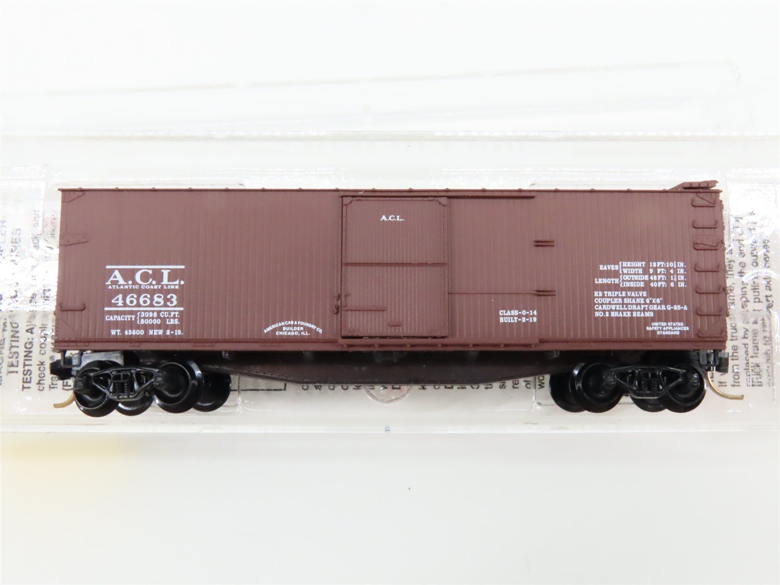 N Scale Micro-Trains 39080 ACL Atlantic Coast Line 40' Box Car 46683 RTR