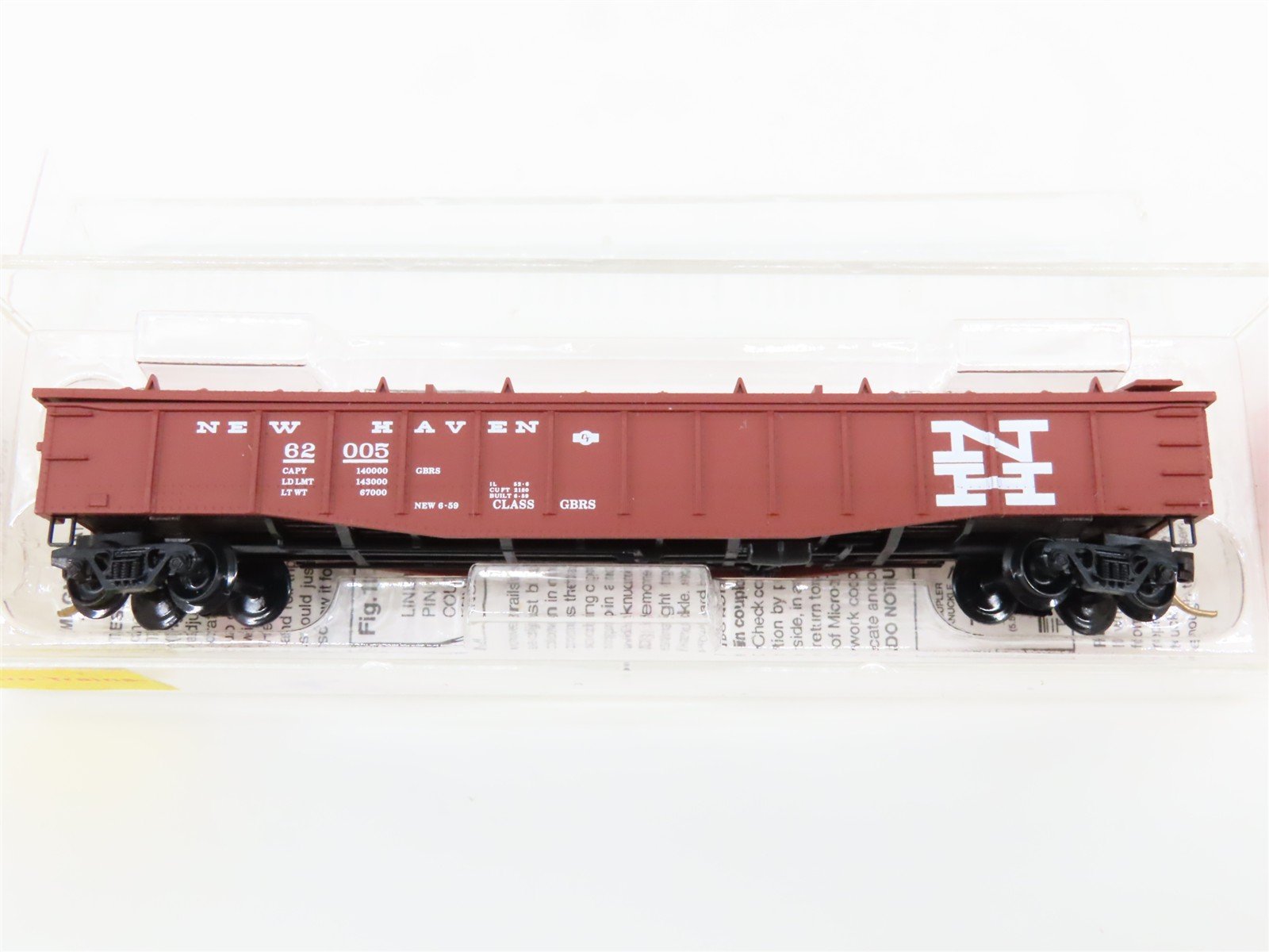 N Scale Micro-Trains 106010 NH New Haven 50' Covered Gondola 62005 RTR