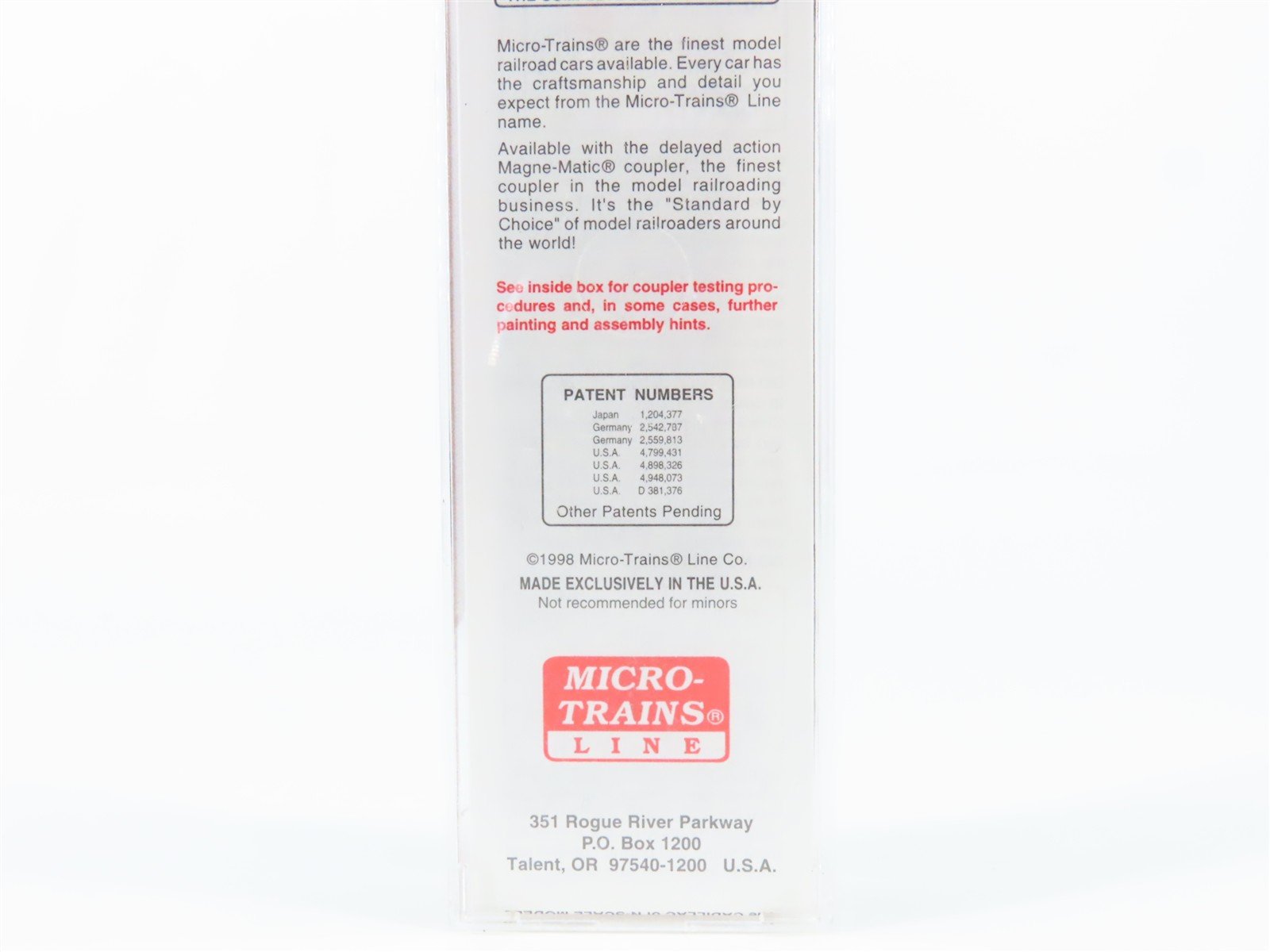 N Scale Micro-Trains 25380 BH Bath & Hammondsport 50' Box Car 25105 RTR