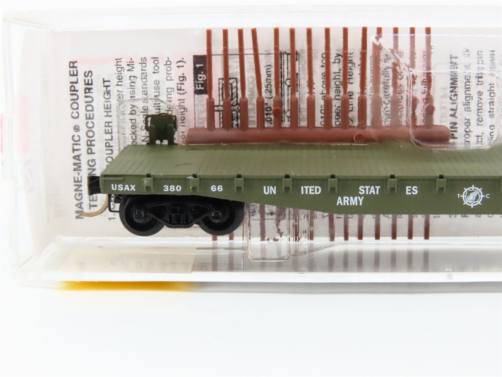 N Scale Micro-Trains 45180 USAX U.S. Army 50' Flat Car 38066 RTR