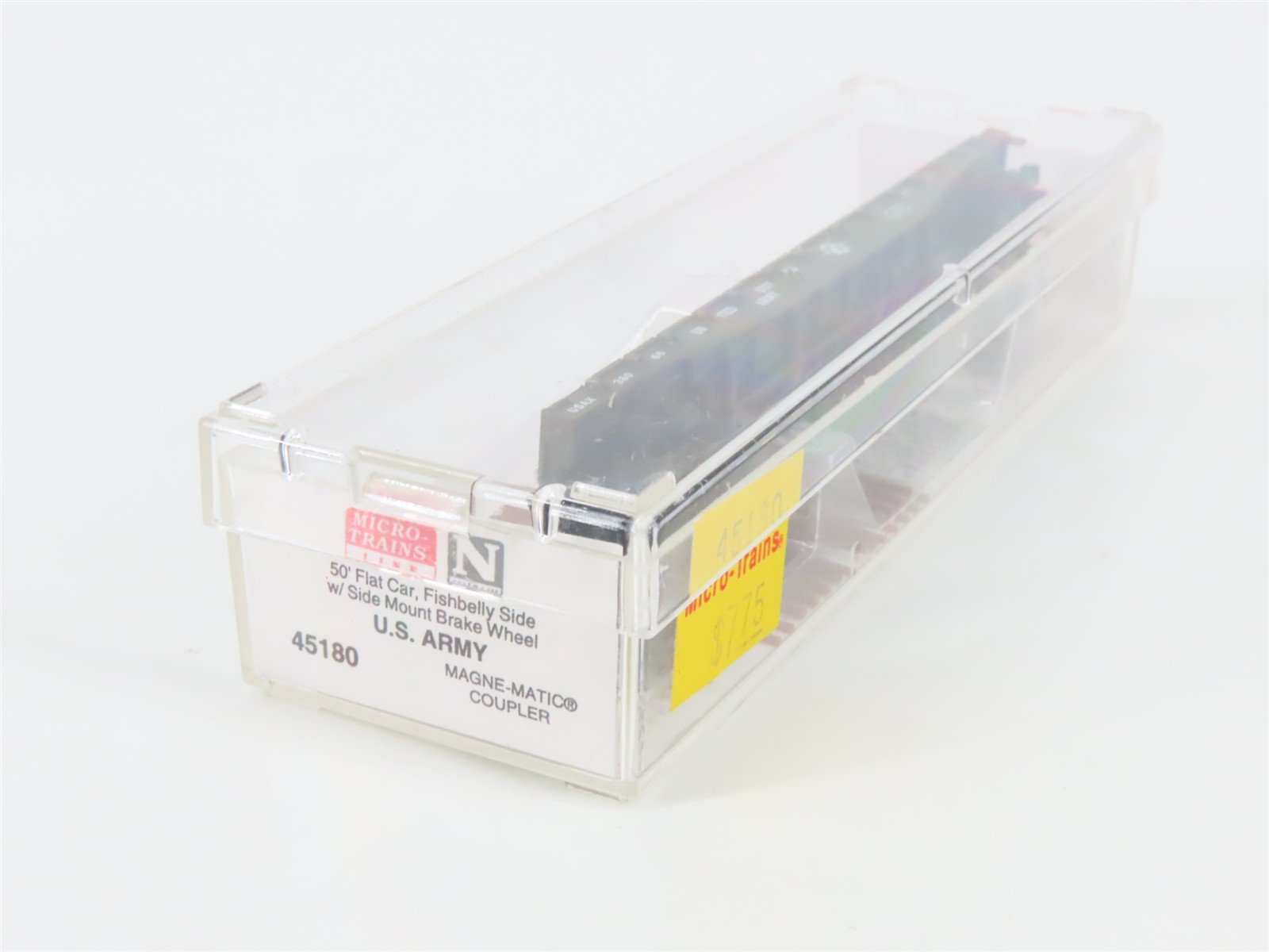 N Scale Micro-Trains 45180 USAX U.S. Army 50' Flat Car 38066 RTR