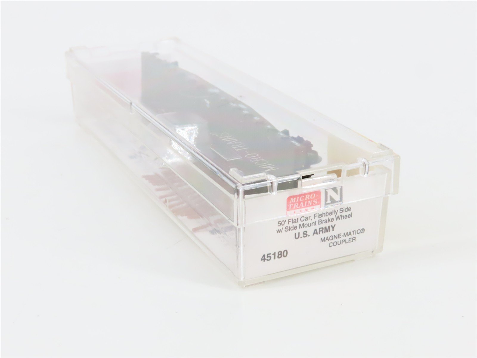 N Scale Micro-Trains 45180 USAX U.S. Army 50' Flat Car 38066 RTR