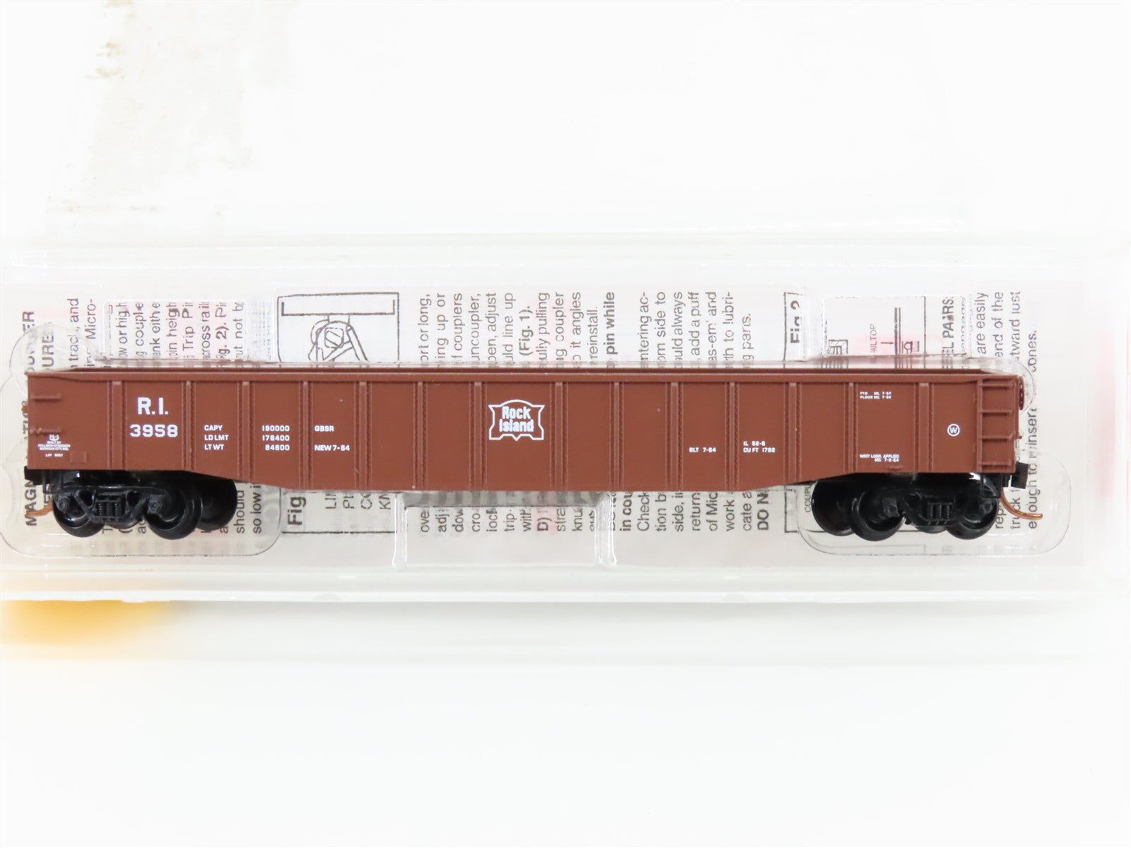 N Scale Micro-Trains 105510 RI Rock Island 50' Gondola 3958 RTR