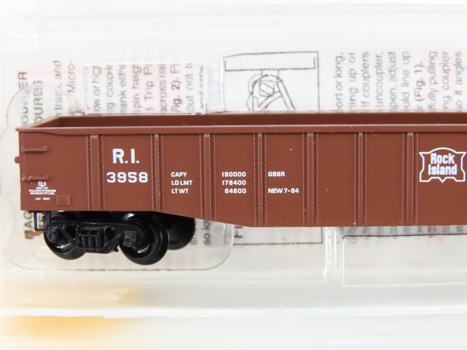 N Scale Micro-Trains 105510 RI Rock Island 50' Gondola 3958 RTR