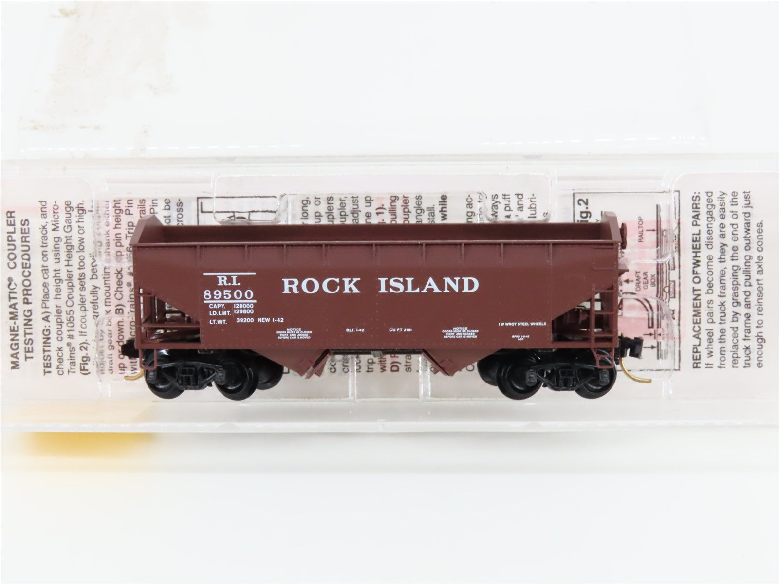 N Scale Micro-Trains 90010 RI Rock Island 33' 2-Bay Hopper 89500 RTR