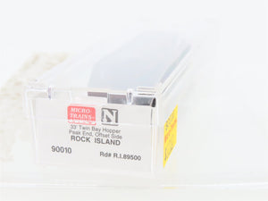 N Scale Micro-Trains 90010 RI Rock Island 33' 2-Bay Hopper 89500 RTR