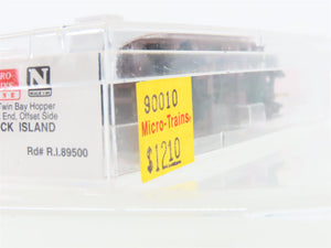 N Scale Micro-Trains 90010 RI Rock Island 33' 2-Bay Hopper 89500 RTR