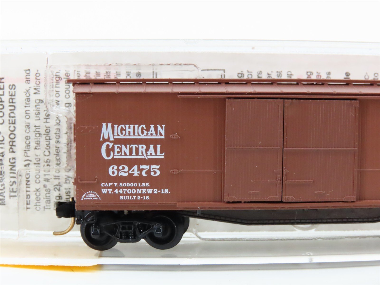 N Scale Micro-Trains 43060 MC Michigan Central 40' Box Car 62475 RTR