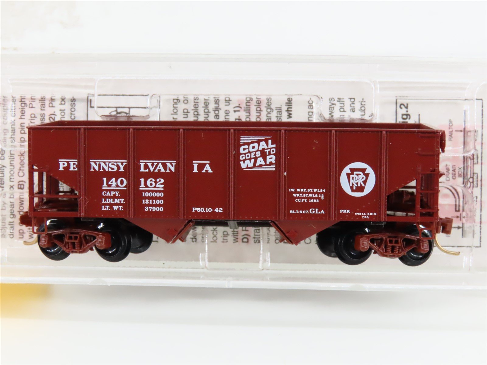 N Scale Micro-Trains 56270 PRR Pennsylvania 33' 2-Bay Hopper 140162 RTR