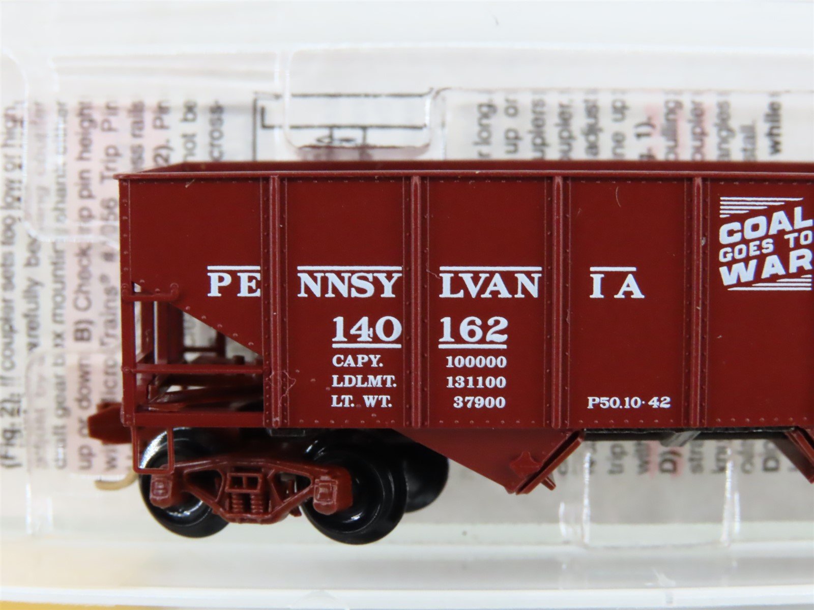 N Scale Micro-Trains 56270 PRR Pennsylvania 33' 2-Bay Hopper 140162 RTR