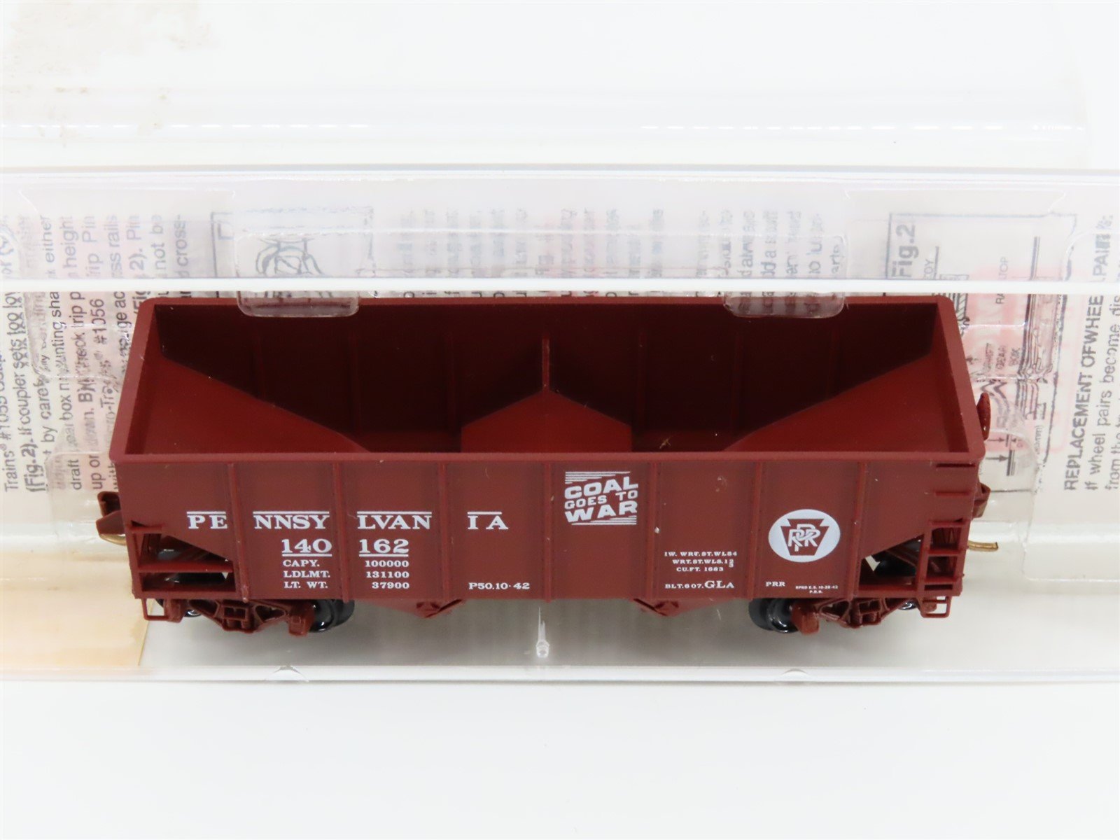 N Scale Micro-Trains 56270 PRR Pennsylvania 33' 2-Bay Hopper 140162 RTR