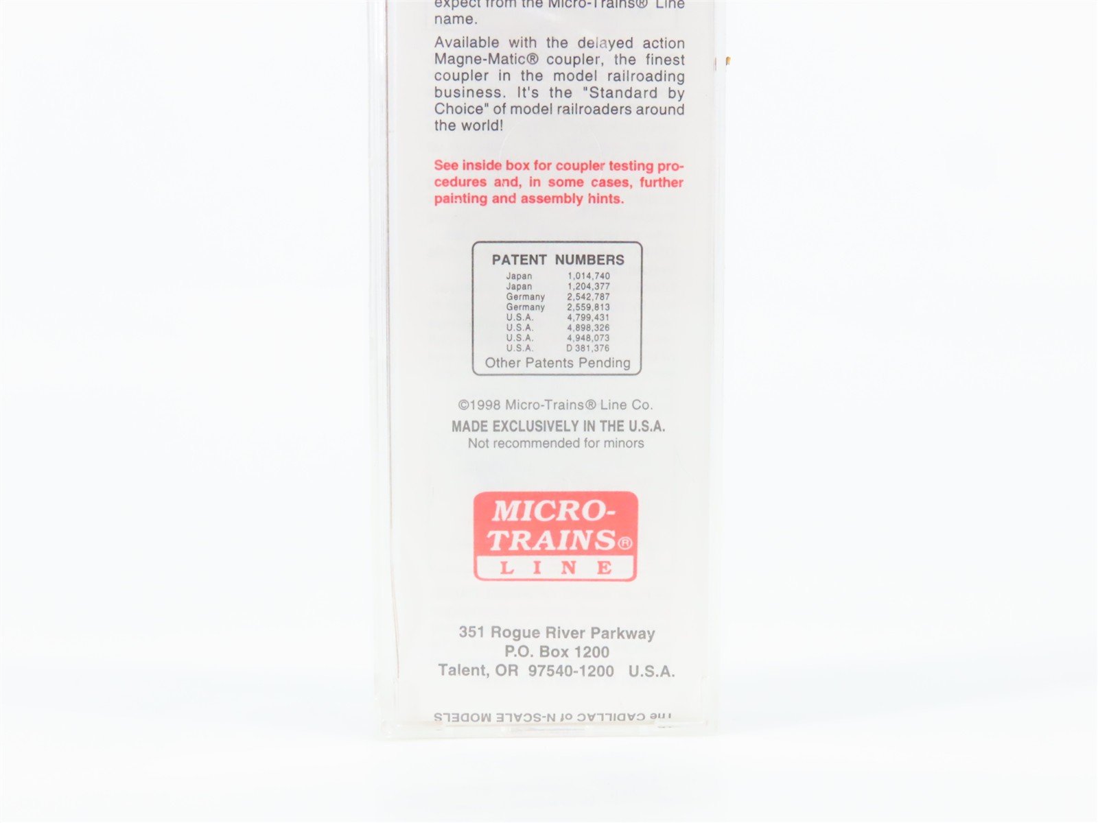 N Scale Micro-Trains 43060 MC Michigan Central 40' Box Car 62475 RTR