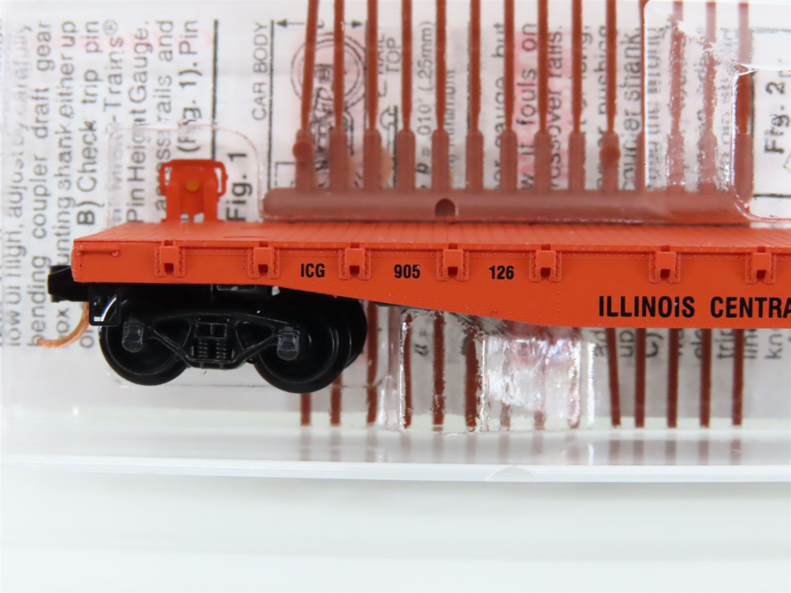 N Scale Micro-Trains 45010 ICG Illinois Central Gulf 50' Flat Car 905126 RTR