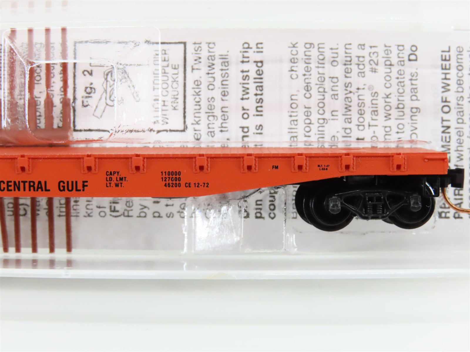 N Scale Micro-Trains 45010 ICG Illinois Central Gulf 50' Flat Car 905126 RTR