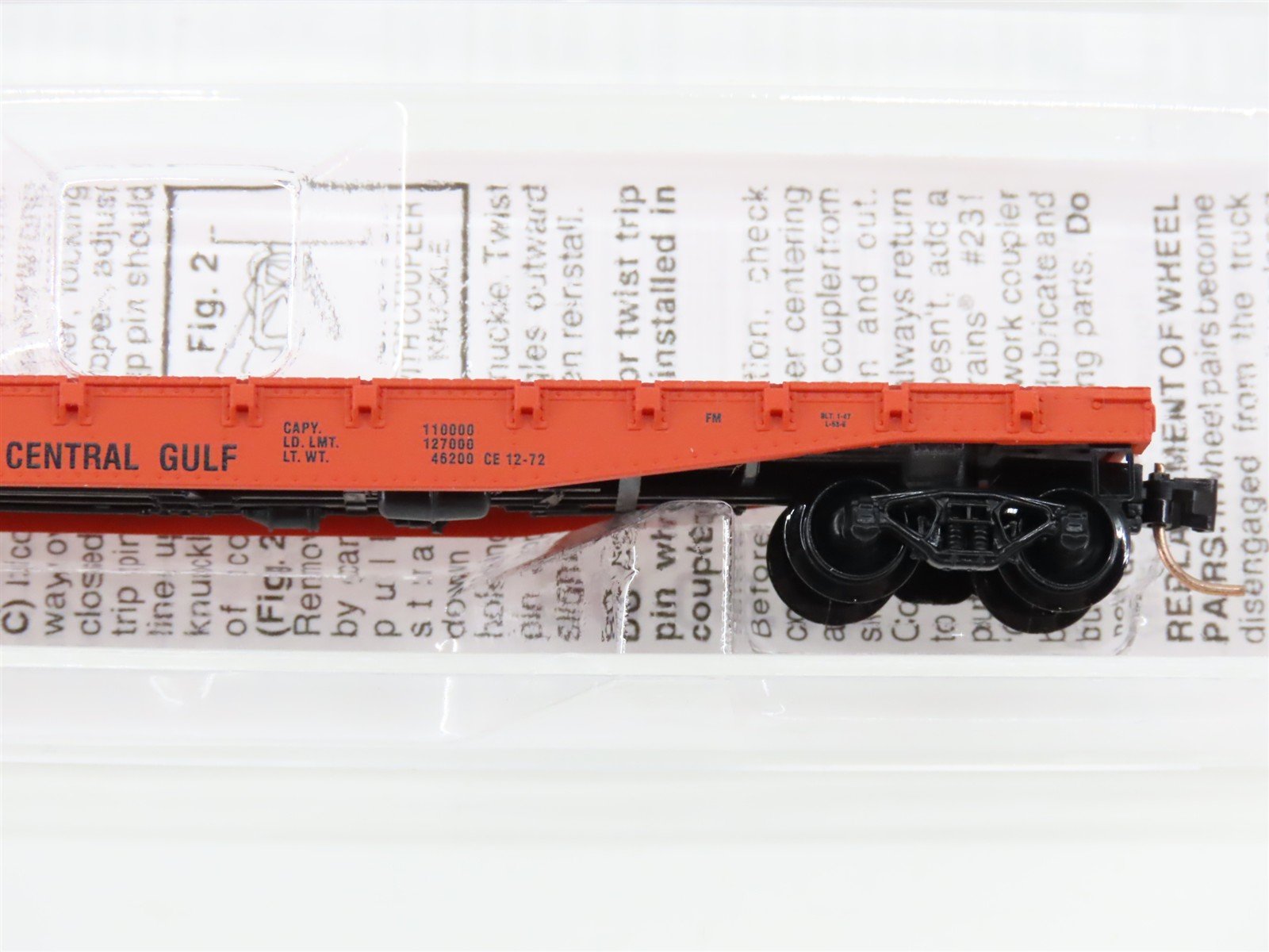 N Scale Micro-Trains 45010 ICG Illinois Central Gulf 50' Flat Car 905126 RTR