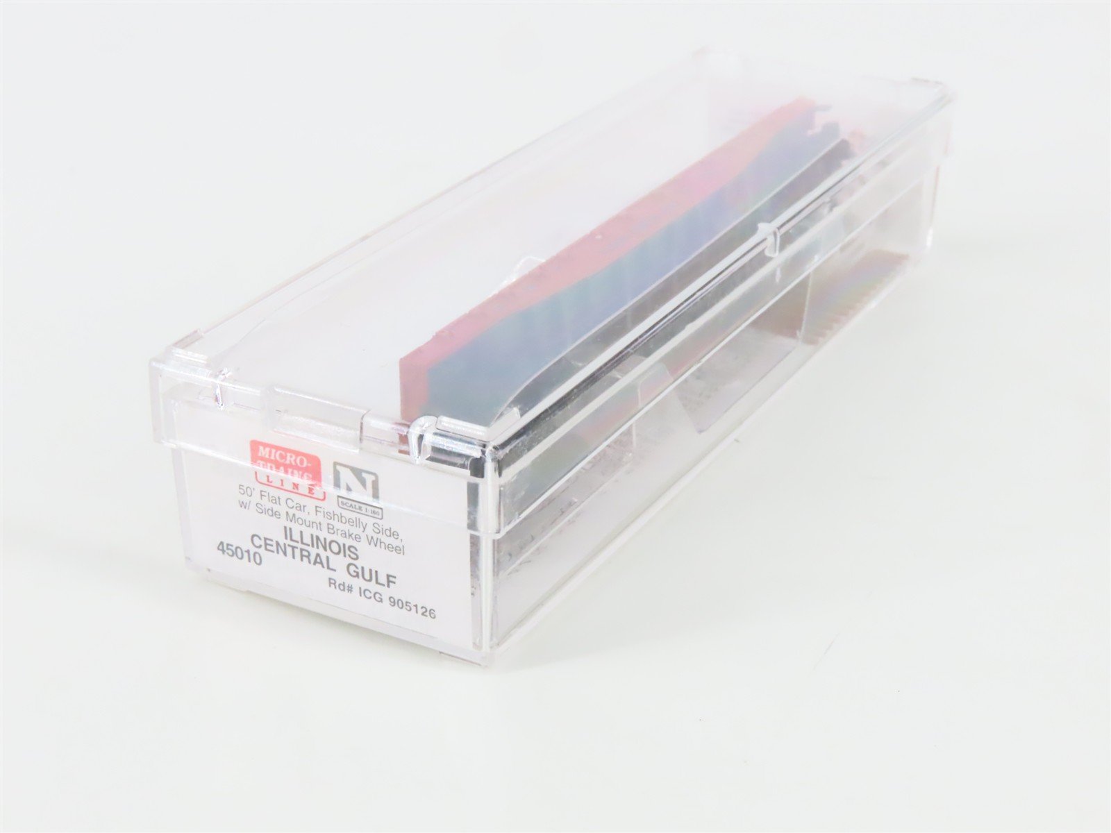 N Scale Micro-Trains 45010 ICG Illinois Central Gulf 50' Flat Car 905126 RTR